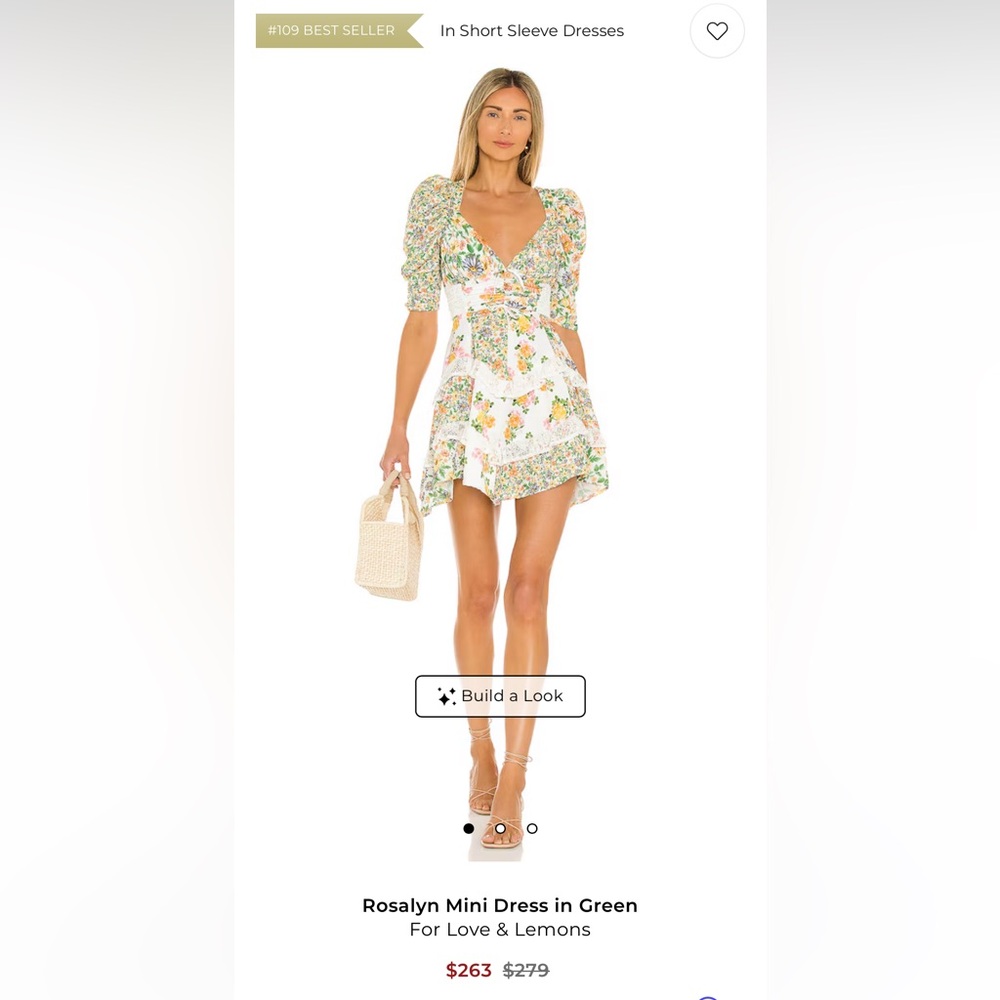 For Love & Lemons Rosalyn Mini Dress